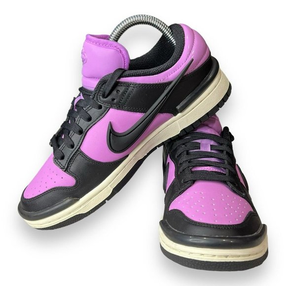 Nike Women's Dunk Low Twist Size 7.5 "Rush Fuchsia" (DZ2794-500) Shoes EUC - Picture 4 of 8